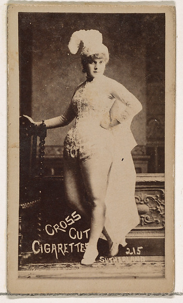 W. Duke, Sons & Co., Card Number 215, Sutherland, from the Actors and Actresses series (N145-1) issued by Duke Sons & Co. to promote Cross Cut Cigarettes