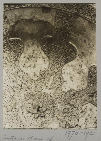 K.A.C. Creswell, Stucco decoration at the dome of Fatimid Khalid al-Hafiz li-Din Illah, Mosque of al-Azhar, Cairo