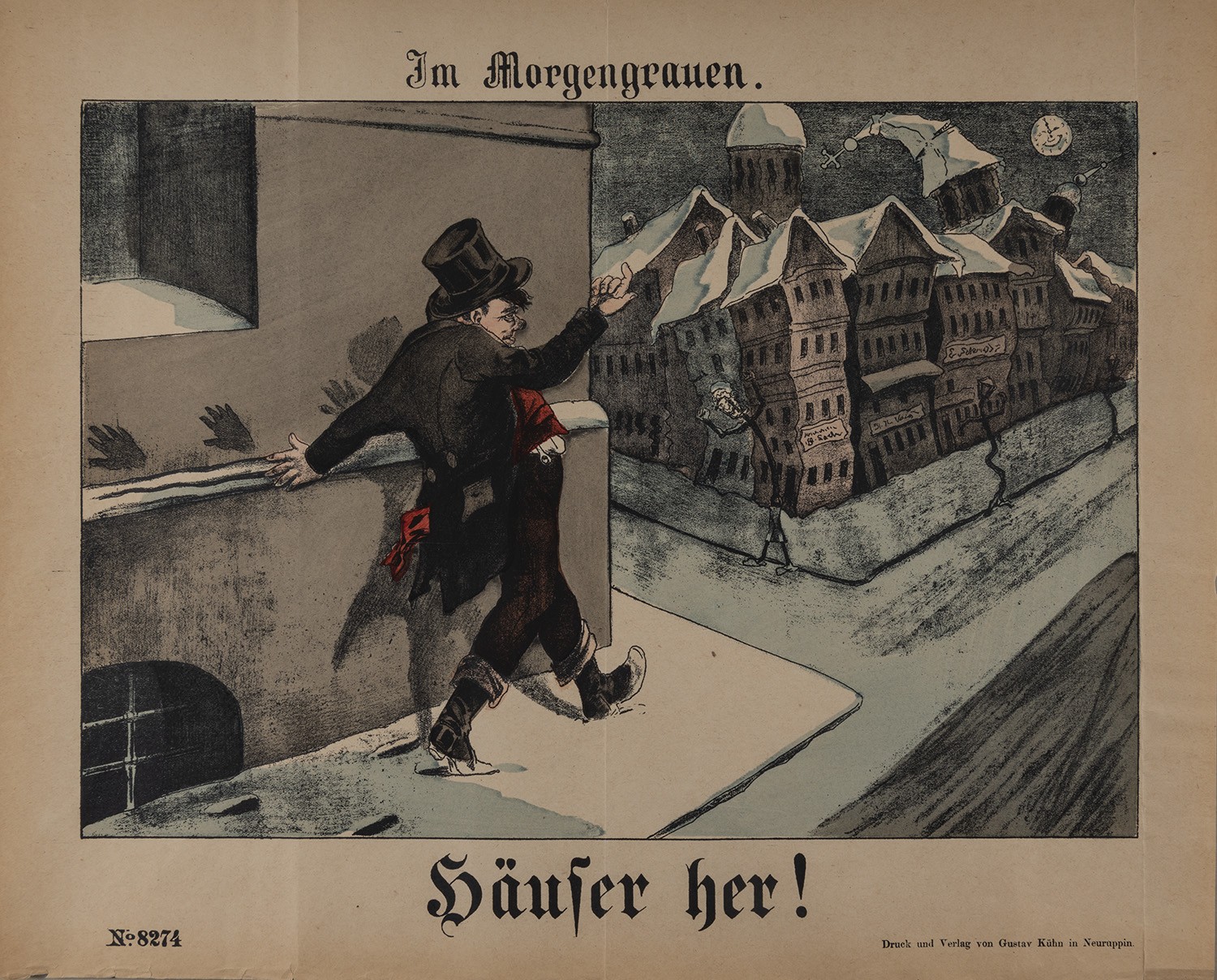 Gustav Kühn (Druckerei und Verlag), "Häuser her"! (Neuruppiner Bilderbogen Nr. 8274)