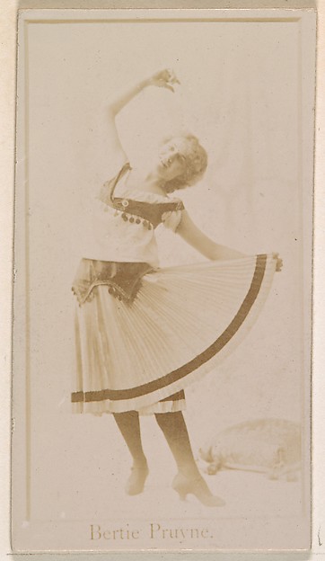 Kinney Brothers Tobacco Company, Bertie Pruyne, from the Actresses series (N245) issued by Kinney Brothers to promote Sweet Caporal Cigarettes