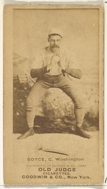 Goodwin & Company, Boyce, Catcher, Washington, from the Old Judge series (N172) for Old Judge Cigarettes