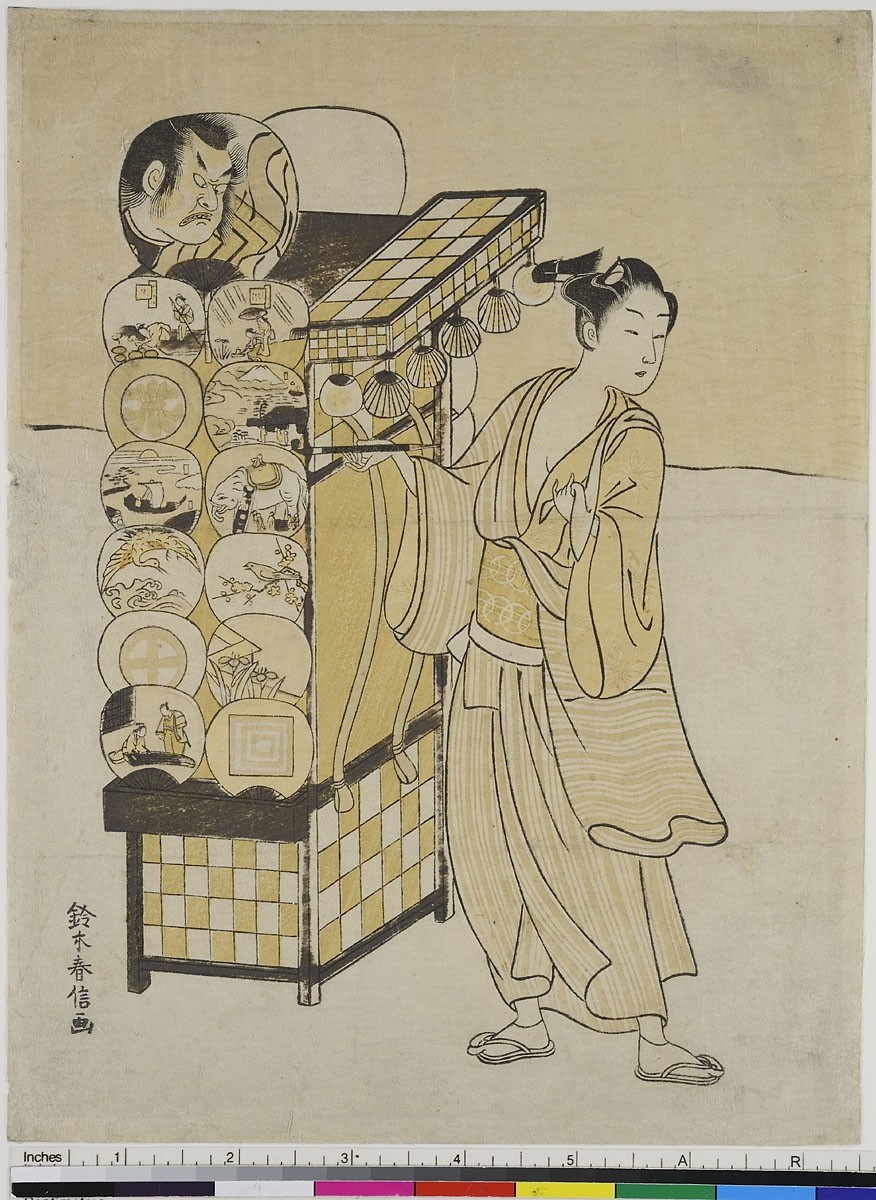 Suzuki Harunobu, Der Fächerverkäufer