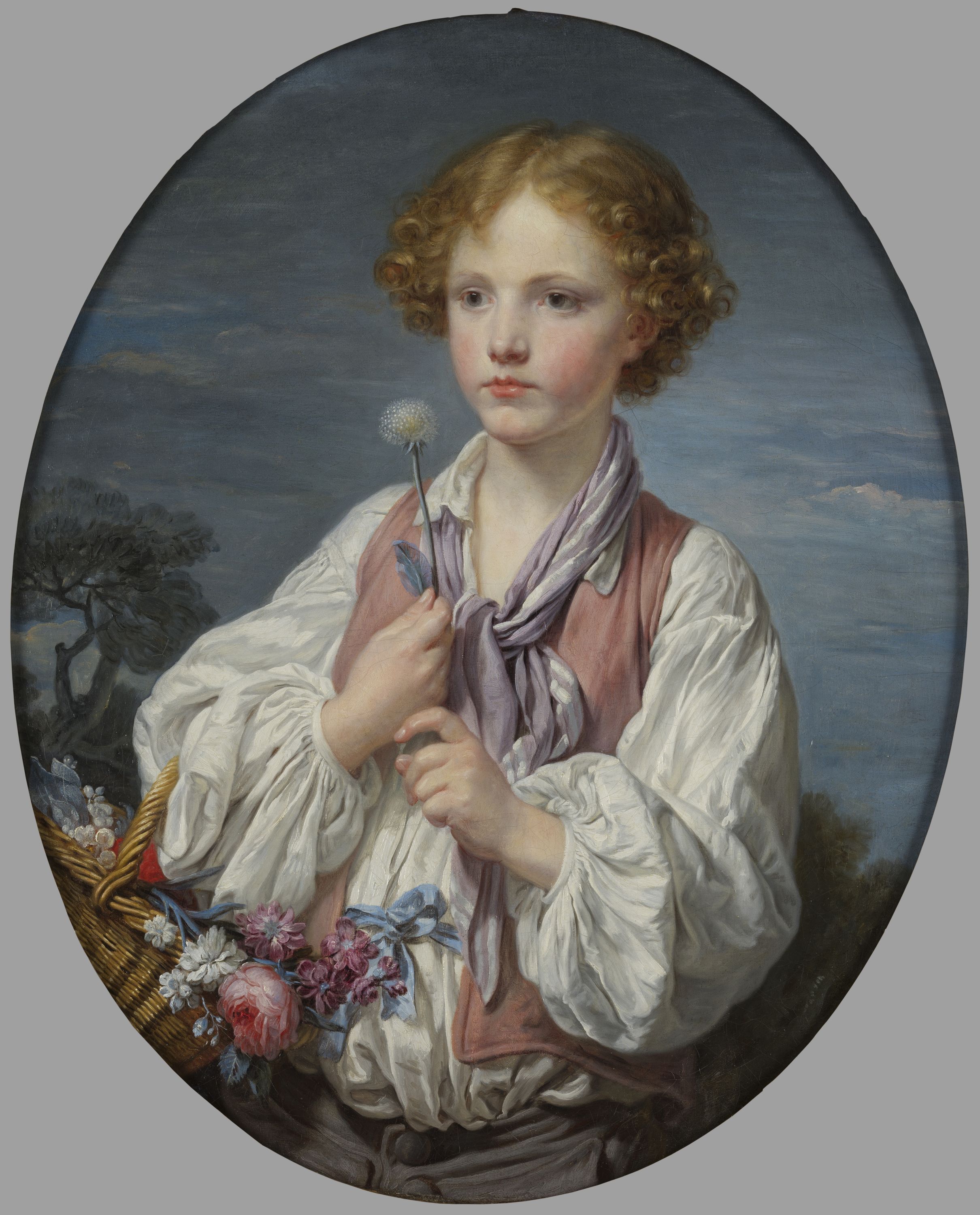 Jean-Baptiste Greuze, Jeune berger qui tente le sort pour savoir s'il est aimé de sa bergère