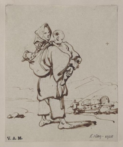 George Chinnery, A boatwoman holding two children