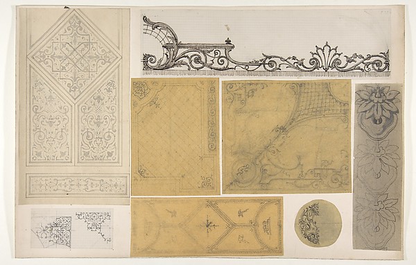 Jules-Edmond-Charles Lachaise, Eight designs for the painted decoration of interiors