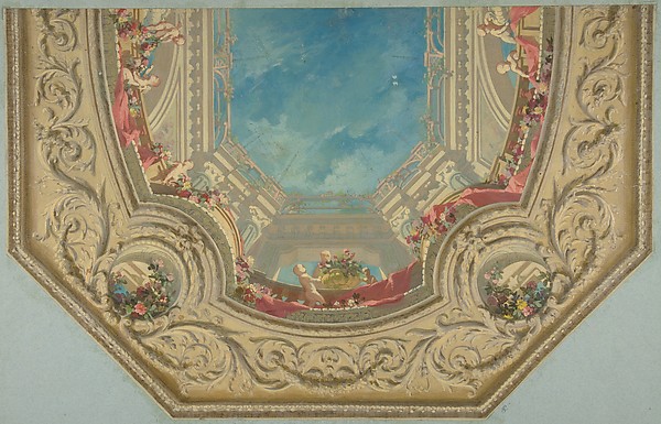 Jules-Edmond-Charles Lachaise, Design for Octagonal Ceiling in the Pless House, Berlin
