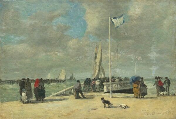 Eugène Boudin, On the Jetty