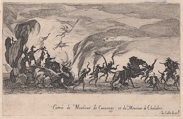 Jacques Callot, Entrée de MM. de Couvonge et de Chalabre (Entrance of Monsieur du Couvonge and of Monsieur de Chalabre), from Le Combat a la Barrière in the Palace at Nancy by Henri Humbert, printed by Sebastien Phillipe