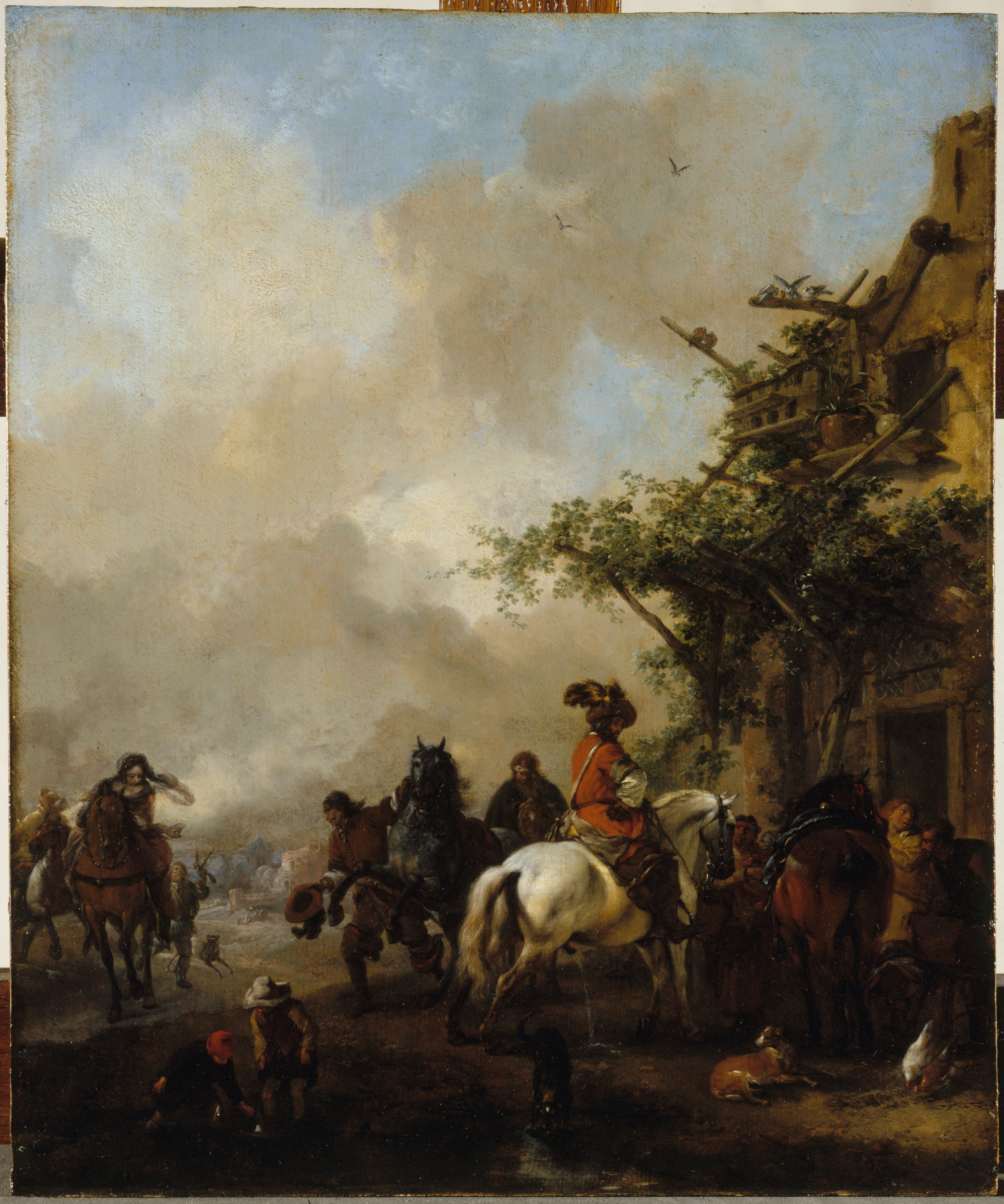 Philips Wouwerman, Halte de cavaliers