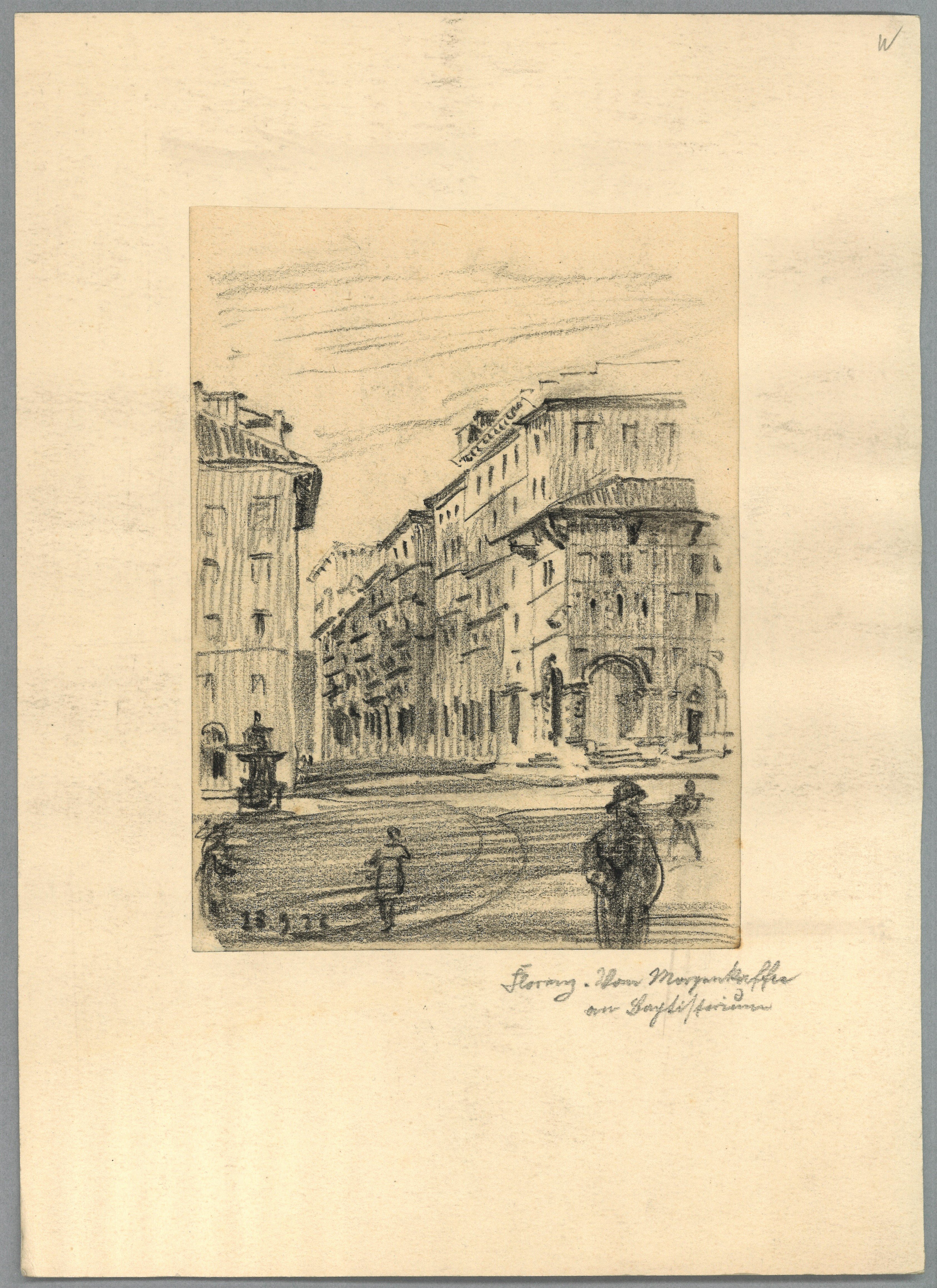 Otto Stiehl, Florenz: Platz am Baptisterium