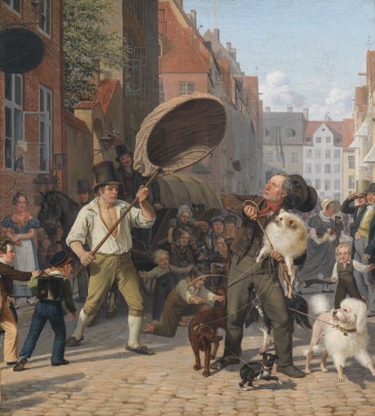 Wilhelm Marstrand, En gadescene i hundedagene