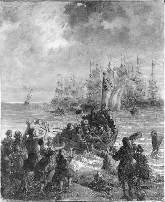 Johannes Hinderikus Egenberger, Anno 1688. Willem III landt in Engeland