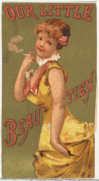 Allen & Ginter, From the Girls and Children series (N58) promoting Our Little Beauties Cigarettes for Allen & Ginter brand tobacco products