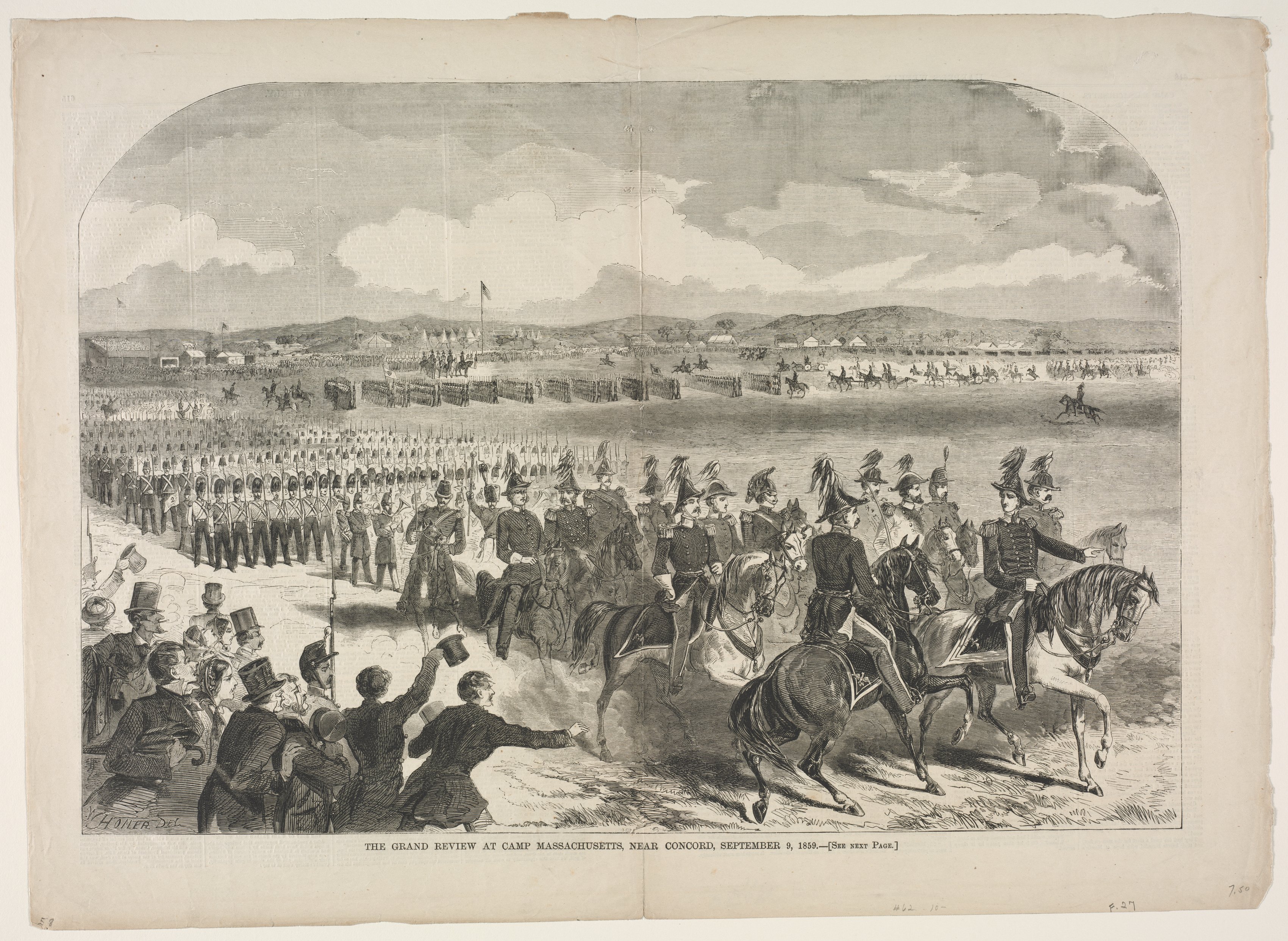 Winslow Homer, The Grand Review at Camp Massachusetts, near Concord, September 9, 1859