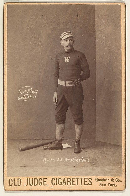 Goodwin & Company, Myers, Shortstop, Washington, from the series Old Judge Cigarettes