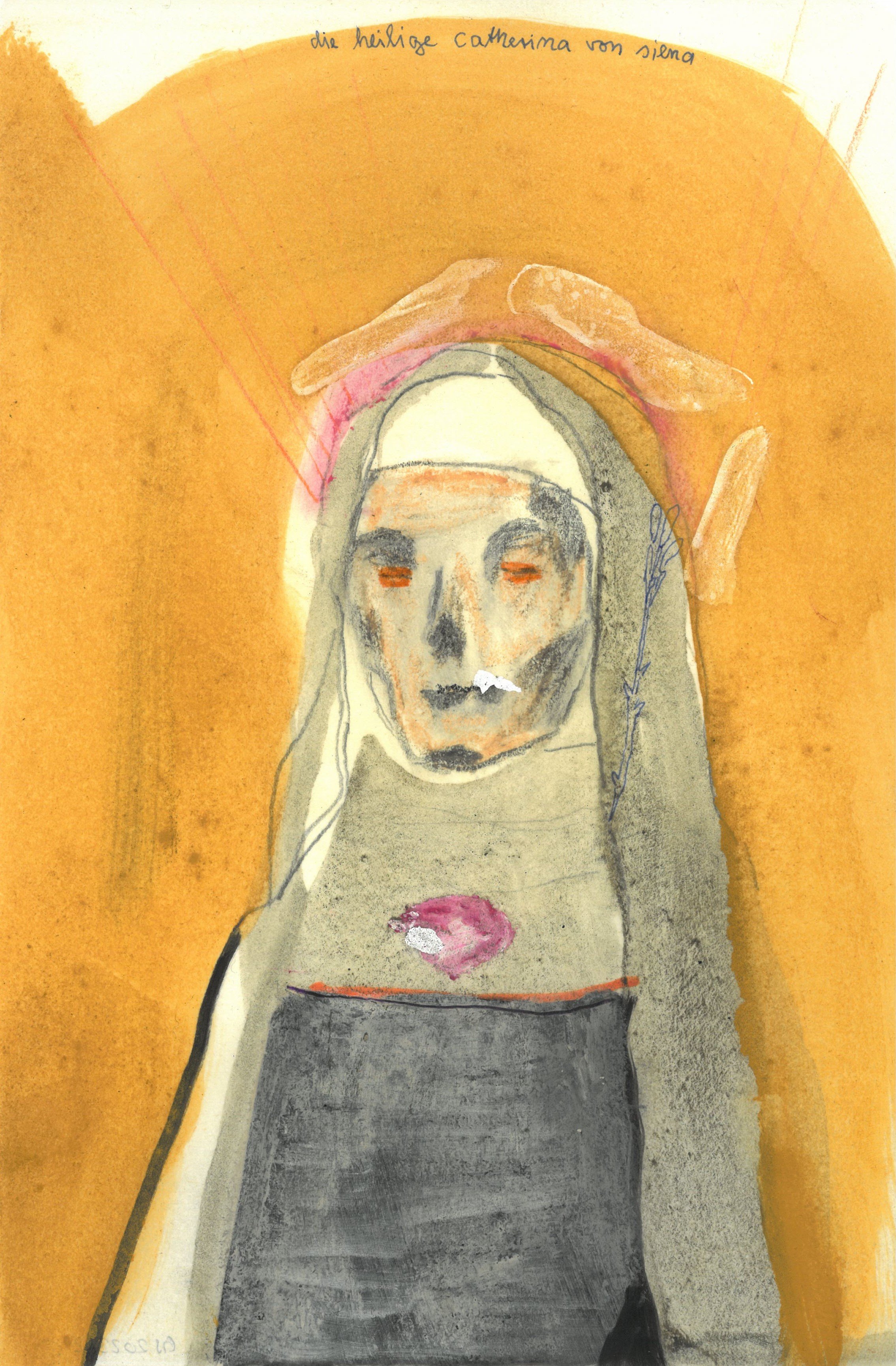 Unknown artist, Grafik "die heilige catherina von siena"
