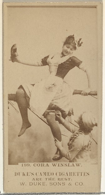 W. Duke, Sons & Co., Card Number 199, Cora Winslaw, from the Actors and Actresses series (N145-5) issued by Duke Sons & Co. to promote Cameo Cigarettes