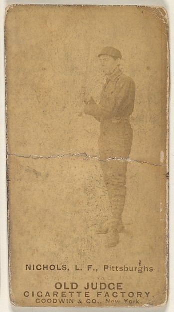 Goodwin & Company, Nichols, Left Field, Pittsburgh, from the Old Judge series (N172) for Old Judge Cigarettes