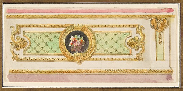 Anonymous, French, 19th century, Design for a Decorative Wall Panel