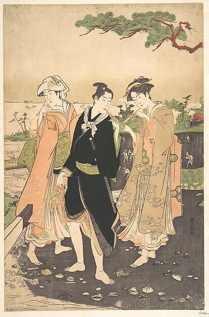 Utagawa Toyokuni I, Along the Seashore at Futami