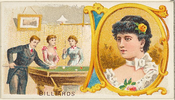 Goodwin & Company, Billiards, from the Games and Sports series (N165) for Old Judge Cigarettes