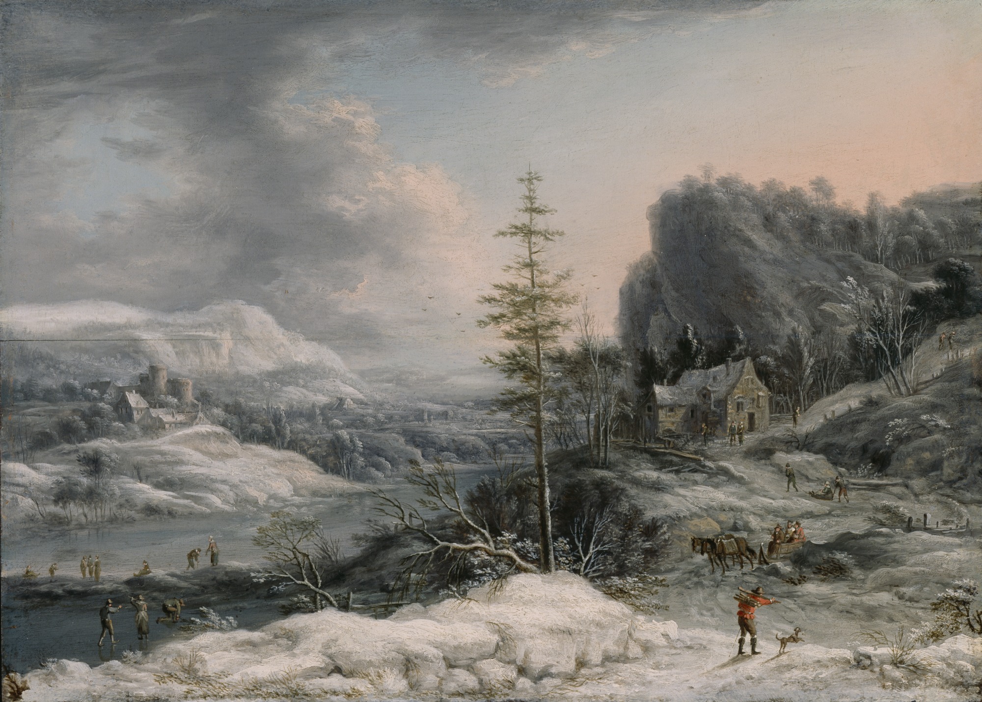 Jan Griffier I, A Winter Scene