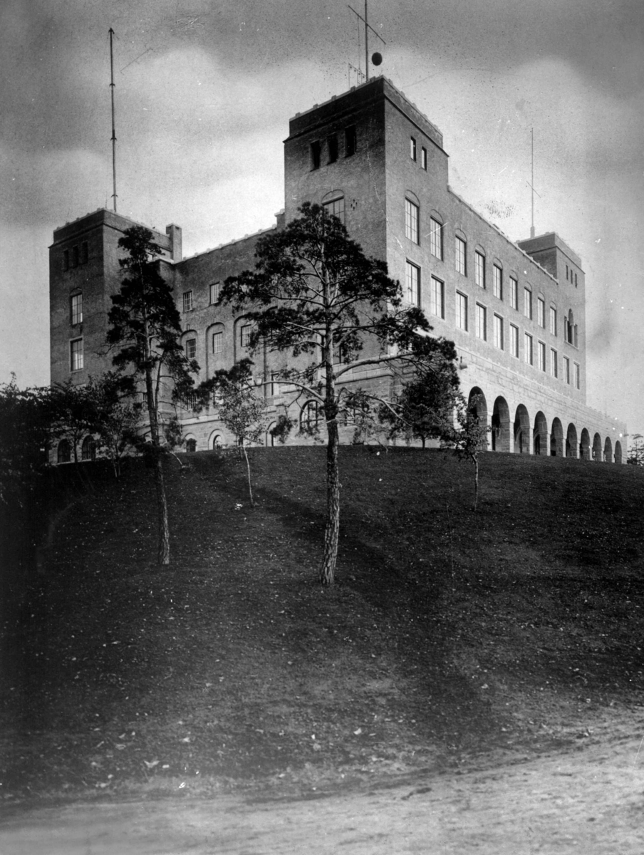 Anders Beer Wilse, Sjømannsskolen, Ekeberg, Oslo. Bygningen sett fra nedsiden.