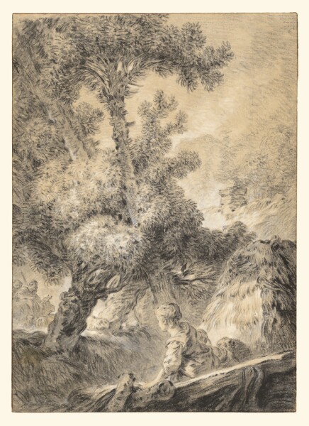 Jean-Baptiste Huet, Shepherd and Shepherdess in a Bucolic Landscape