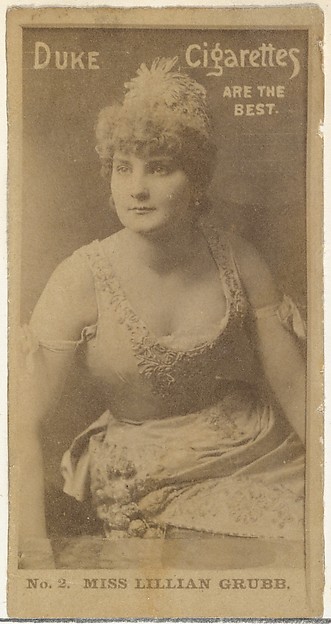 W. Duke, Sons & Co., Card Number 2, Miss Lillian Grubb, from the Actors and Actresses series (N145-6) issued by Duke Sons & Co. to promote Duke Cigarettes