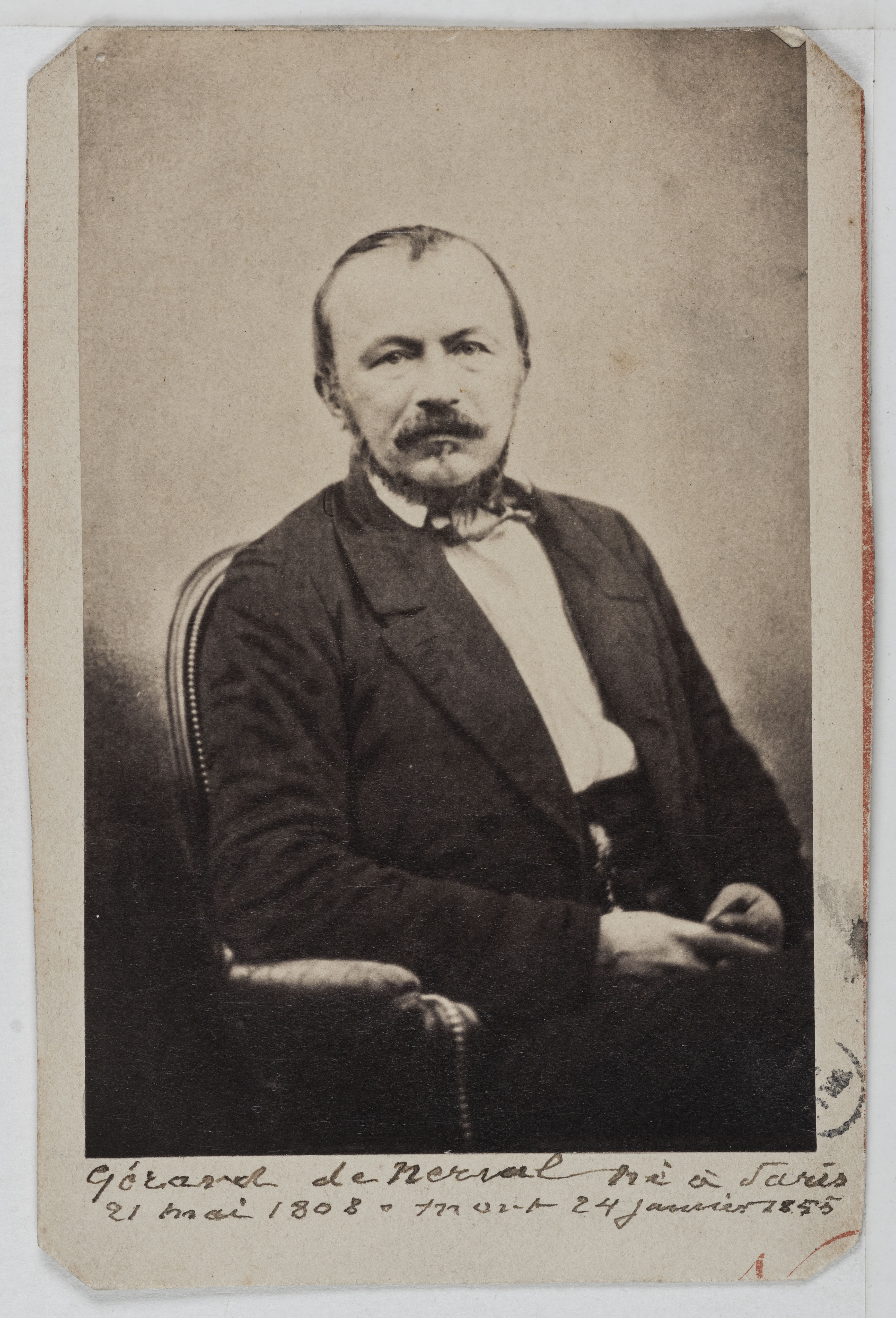 Atelier Nadar, Portrait de Gérard Labrunie (1802-1855), dit Gérard de Nerval, écrivain.