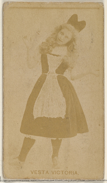 Allen & Ginter, Vesta Victoria, from the Actors and Actresses series (N45, Type 8) for Virginia Brights Cigarettes