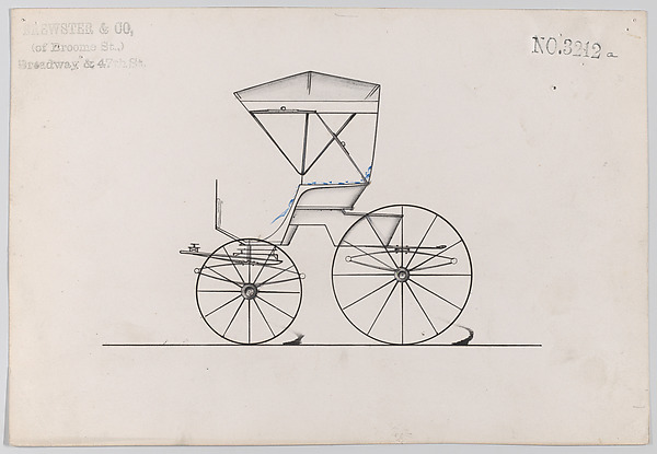 Brewster & Co., Design for Road Wagon or Buggy, no. 3212a