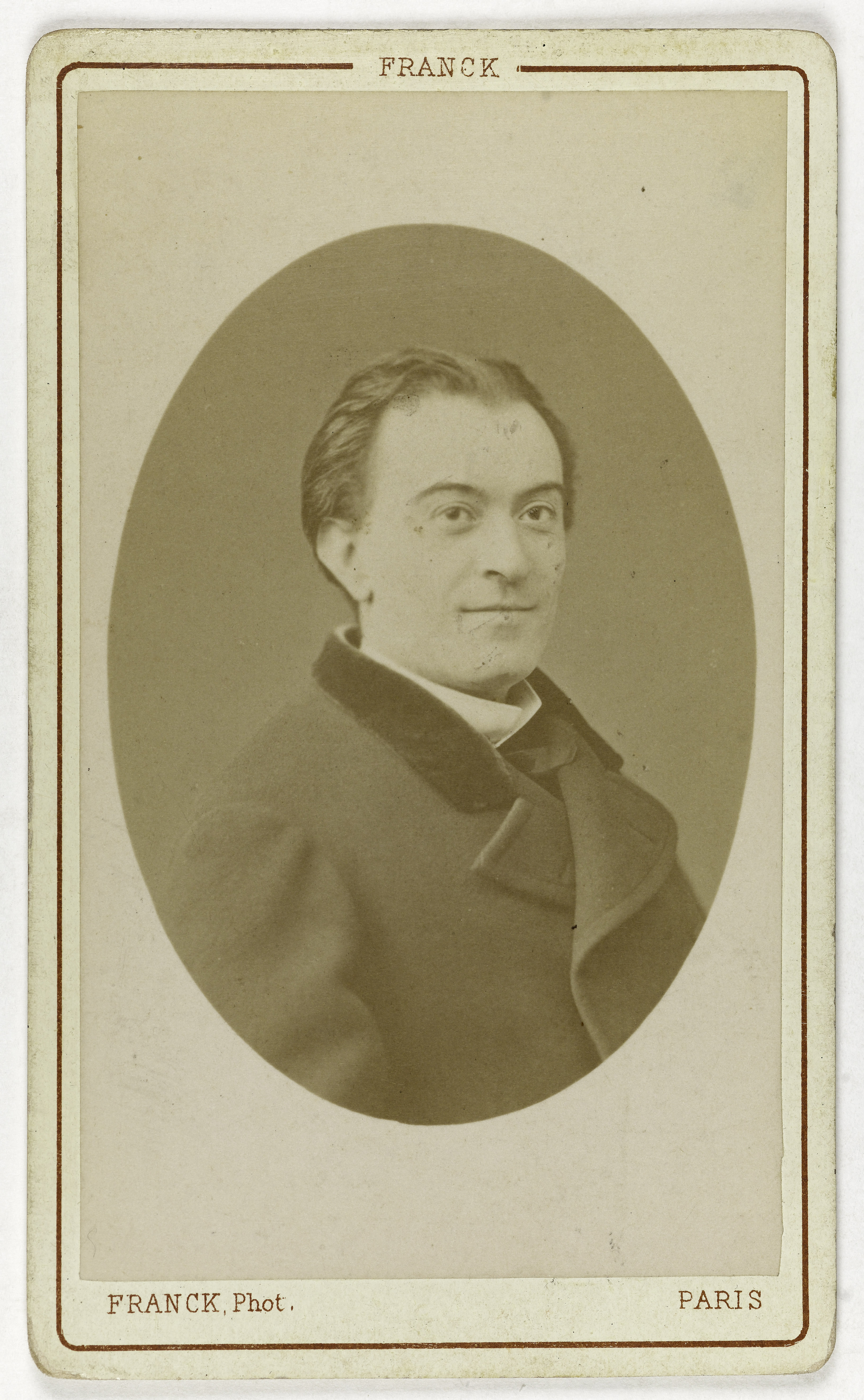 Franck, Portrait d'Edouard Hermil (1833-1898), dit Milher, acteur de théâtre.
