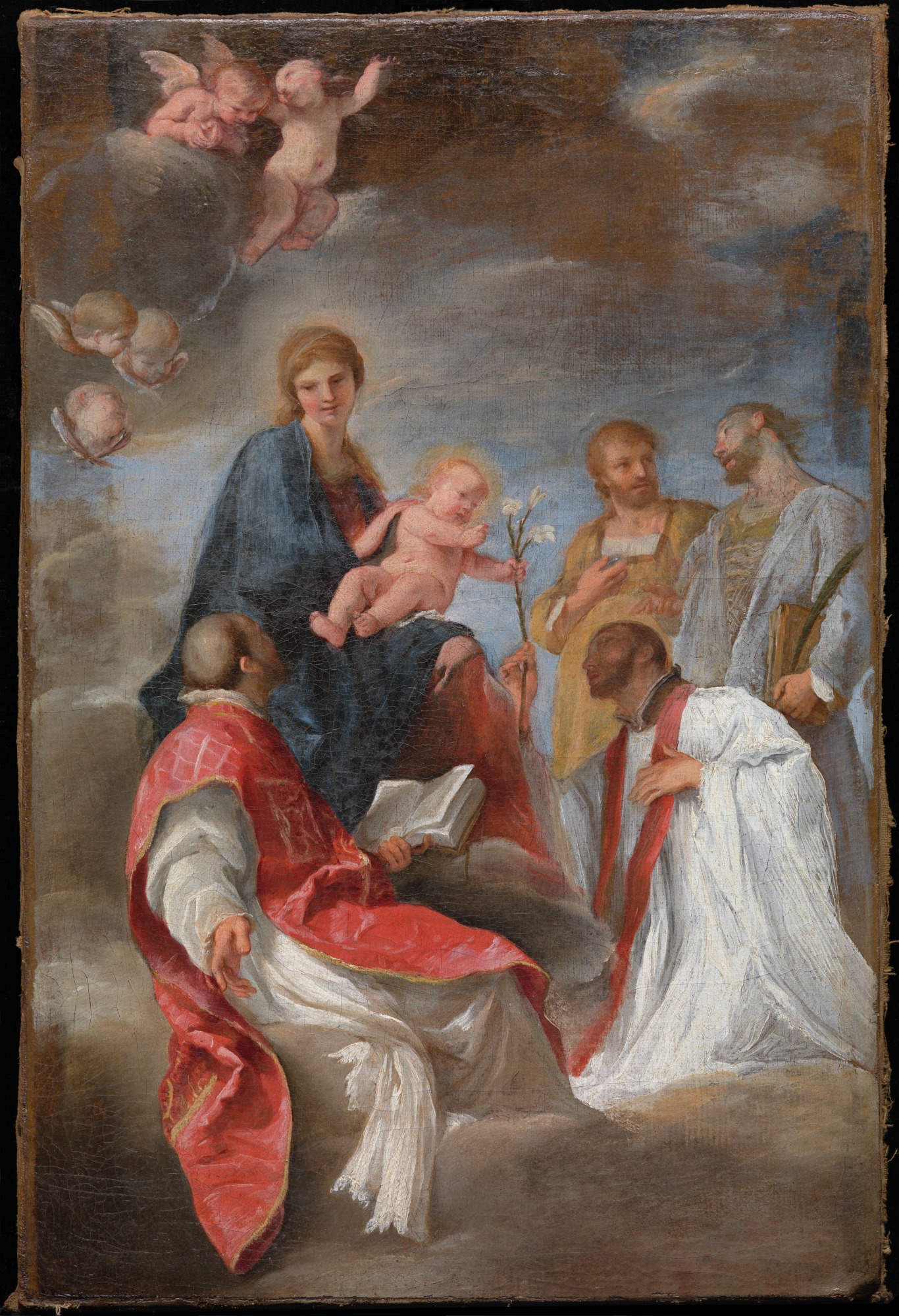 Andrea Sacchi, The Madonna and Child with Saints Ignatius of Loyola, Francis Xavier, Cosmas and Damian