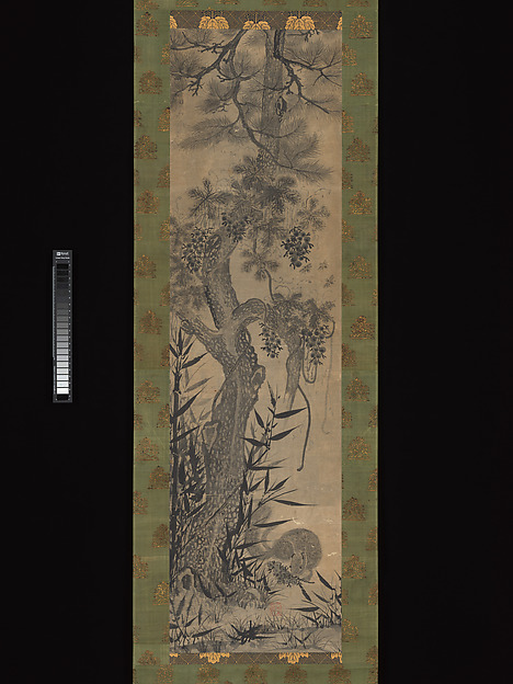 Unidentified, Pine, Bamboo, Grape, and Squirrel