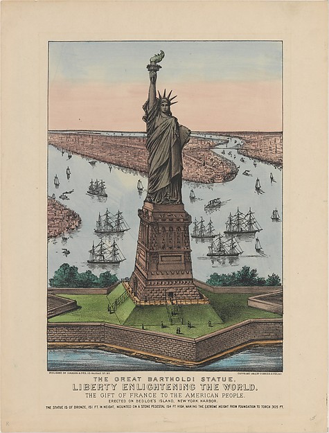 Currier & Ives, The Great Bartholdi Statue – Liberty Enlightening the World