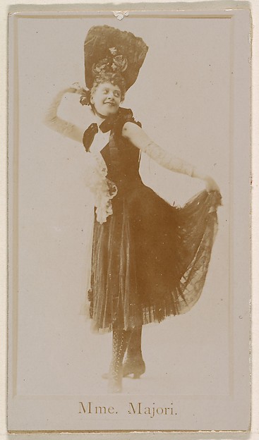 Kinney Brothers Tobacco Company, Mme. Majori, from the Actresses series (N245) issued by Kinney Brothers to promote Sweet Caporal Cigarettes