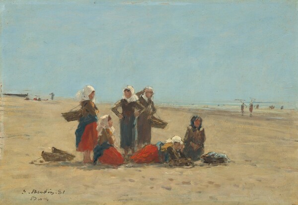 Eugène Boudin, Women on the Beach at Berck