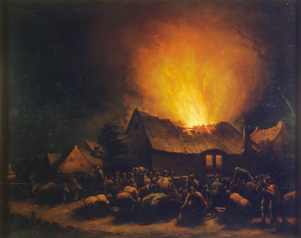 Egbert van der Poel, Fire in a Village