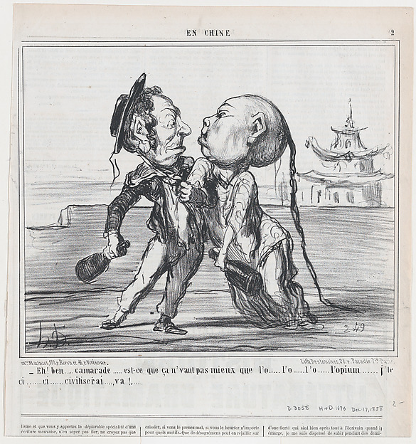 Honoré Daumier, Eh! ben.....camarade....., from En Chine, published in Le Charivari, December 17, 1858