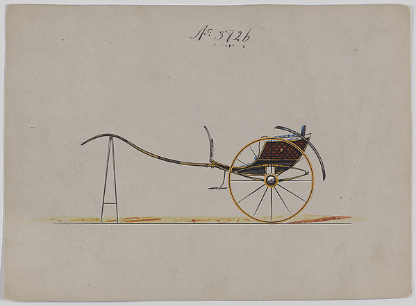 Brewster & Co., Design for Dog Cart or 2 Wheeler, no. 3826