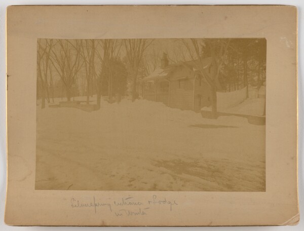 Unknown, "Silverspring" entrance & Lodge in Winter.