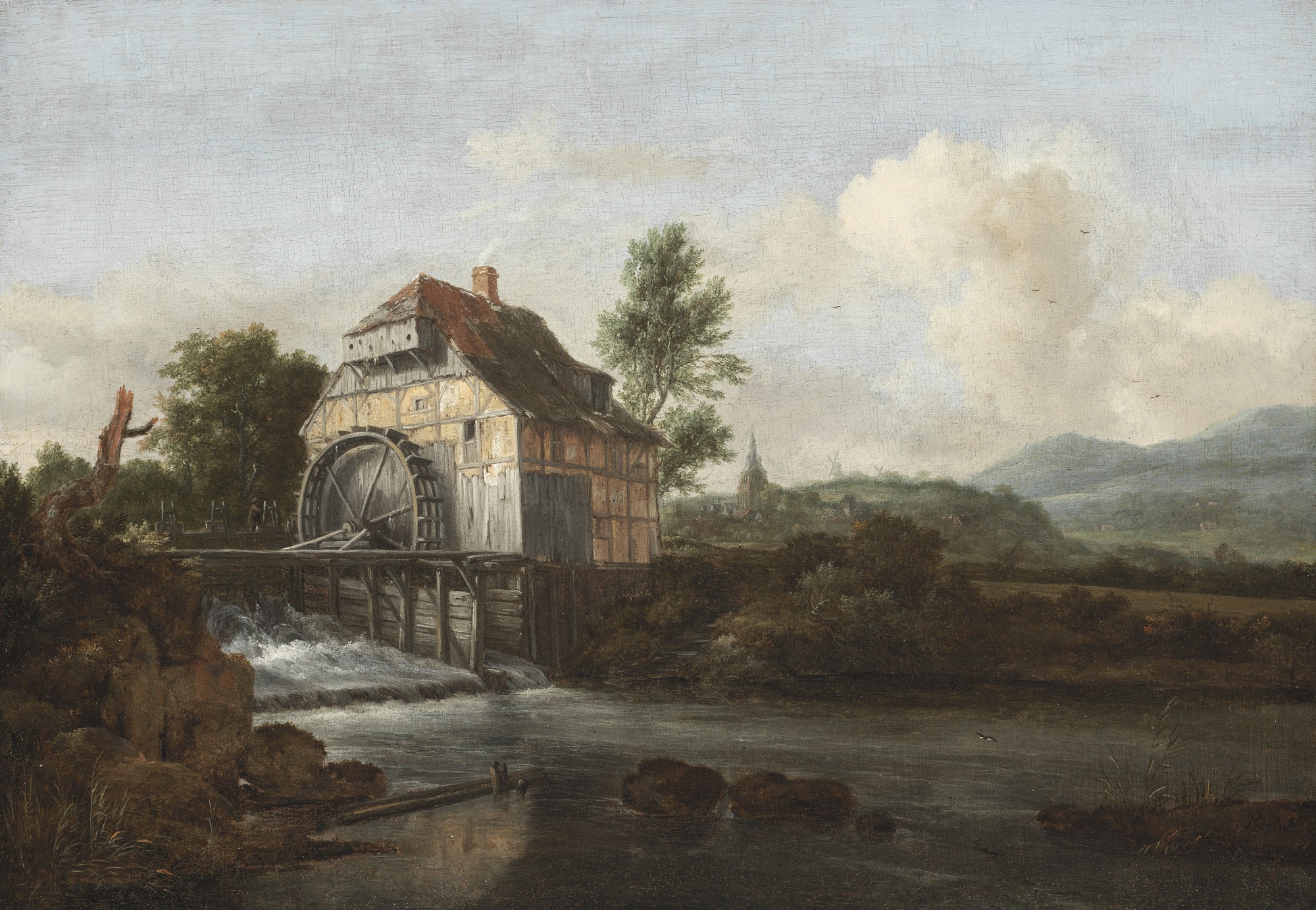Jacob van Ruisdael, Landscape with a Watermill