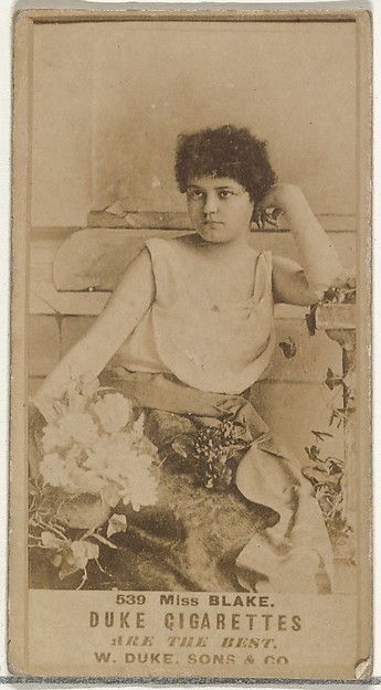 W. Duke, Sons & Co., Card Number 539, Miss Blake, from the Actors and Actresses series (N145-7) issued by Duke Sons & Co. to promote Duke Cigarettes