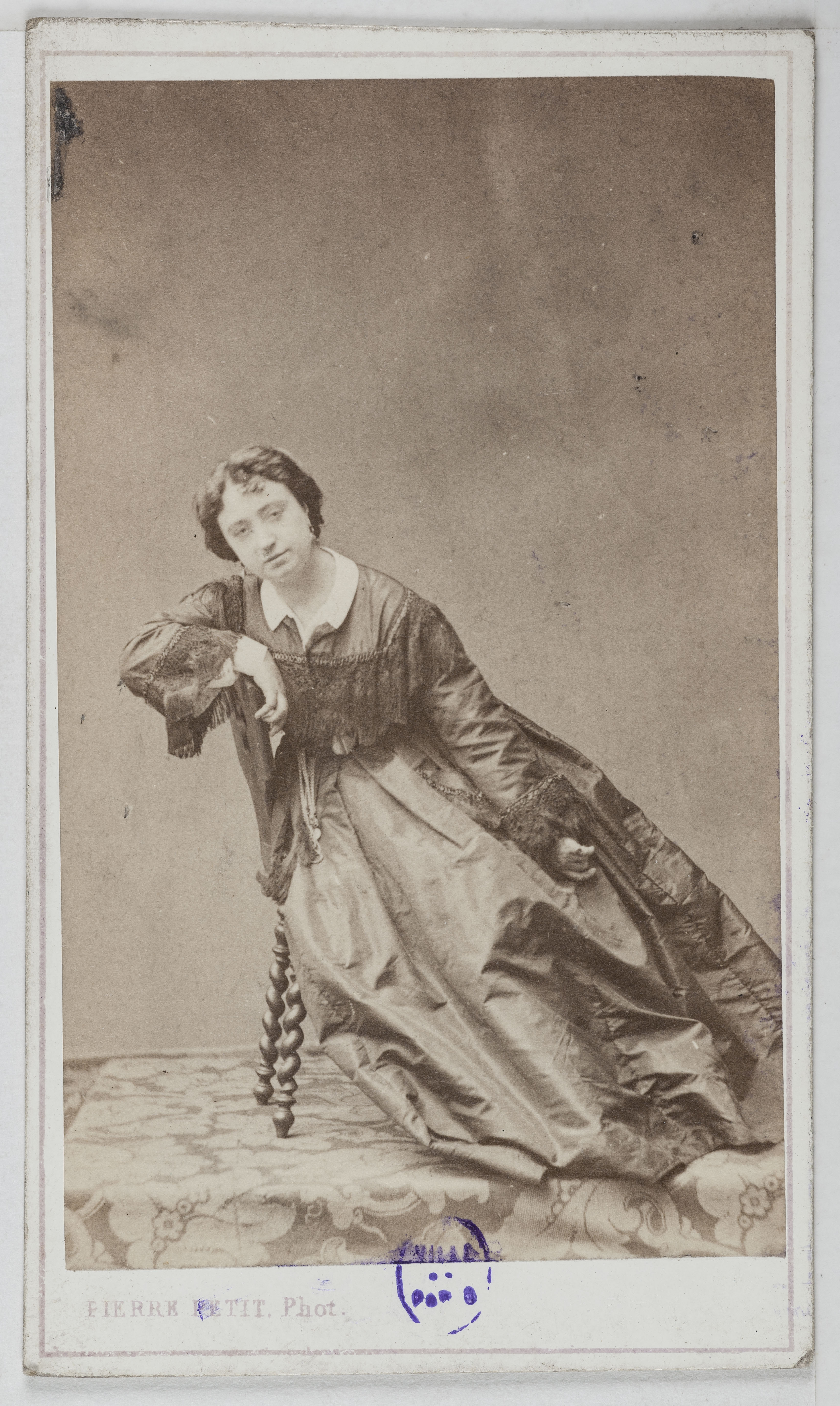 Pierre Petit, Portrait d'Adèle Page (1820-1882), actrice de théâtre entre 1840 et 1874.