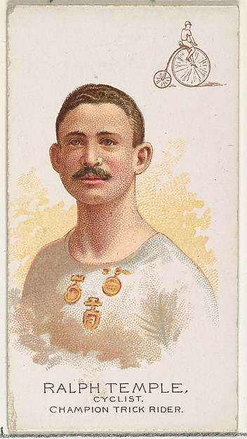 Allen & Ginter, Ralph Temple, Cyclist, Champion Trick Rider, from World's Champions, Series 2 (N29) for Allen & Ginter Cigarettes