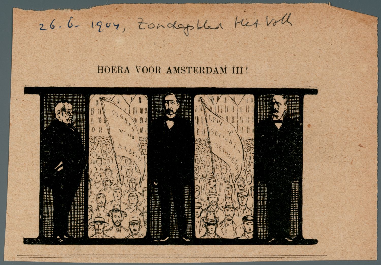 Hahn, Albert,draughtsman., Uit: Zondagsblad Het Volk, 26-6-1904; "na de verkiezing van Tak"
