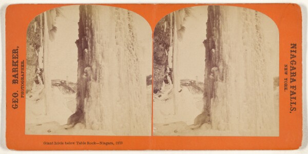 George Barker, Giant Icicle below Table Rock - Niagara, 1875