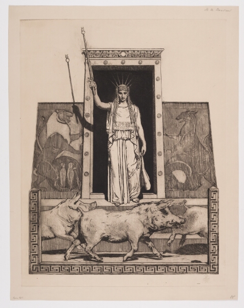 Hans Nikolaj Hansen, Circe forvandler Odysseus` mænd til svin