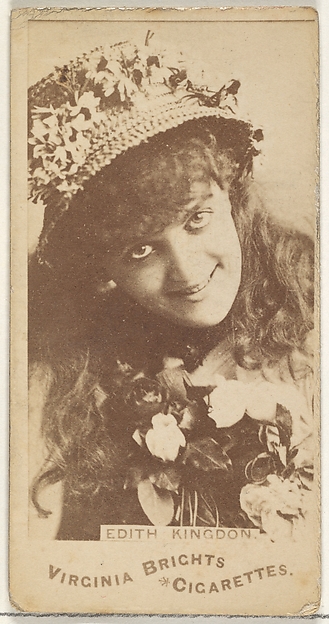 Allen & Ginter, Edith Kingdon, from the Actors and Actresses series (N45, Type 1) for Virginia Brights Cigarettes